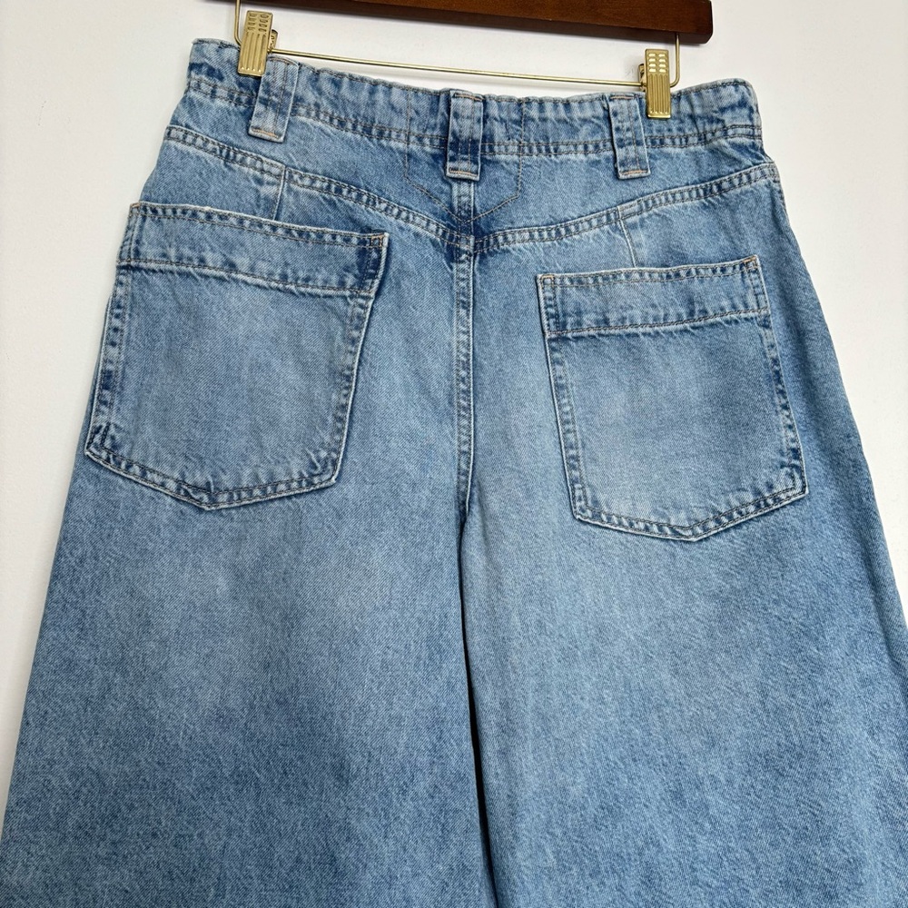 Free People Newbies Solid Slouchy Jeans Stone Wash Wide Leg Size Small Baggy Y2K - Picture 13 of 16